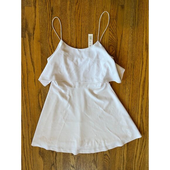 NWT Alice + Olivia White Spagetti Strap Y2K Mini Dress MSRP $295  Women's Size 2 - Picture 6 of 12